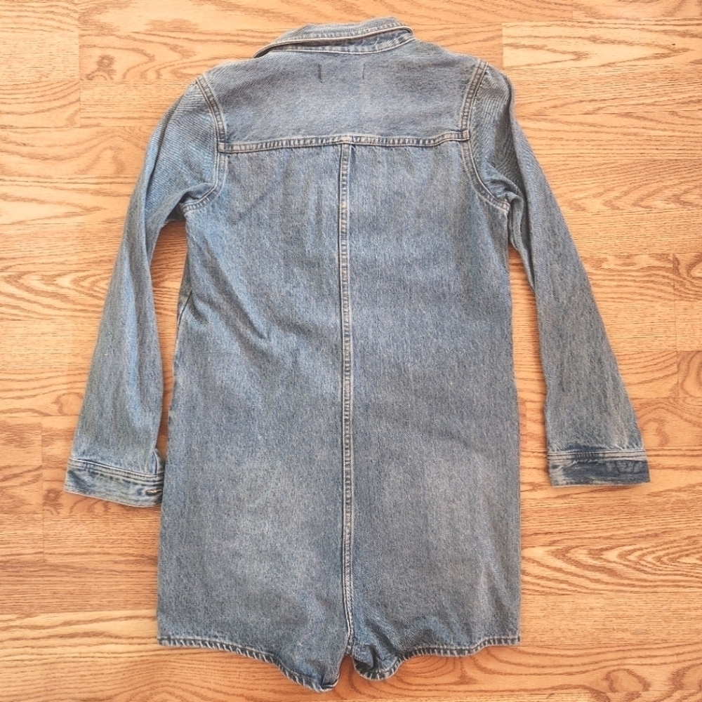 EUC Madewell Denim Long Sleeve Romper, Size S - Picture 6 of 8